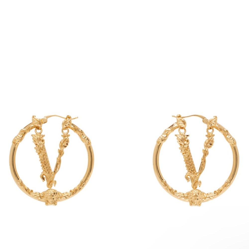 Versace Virtus Hoop Earrings